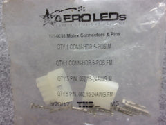 Aero LEDs 5 Pin Molex Connector Kit P/N KIT-0001