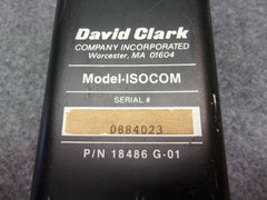 David Clark Isocom P/N 18486G-01