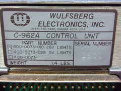 Wulfsberg C-962A Tranceiver Control Unit P/N 400-0073-010