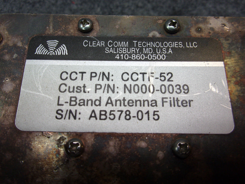 CCT L-Band Antenna Filter P/N CCTF-52 N000-0039