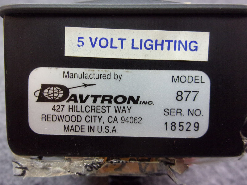 Davtron M877 Chronometer 5V Lighting P/N M877A-5V