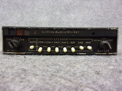 Collins AMR-350 Audio Marker Panel With Tray And Connector P/N 622-2087-016