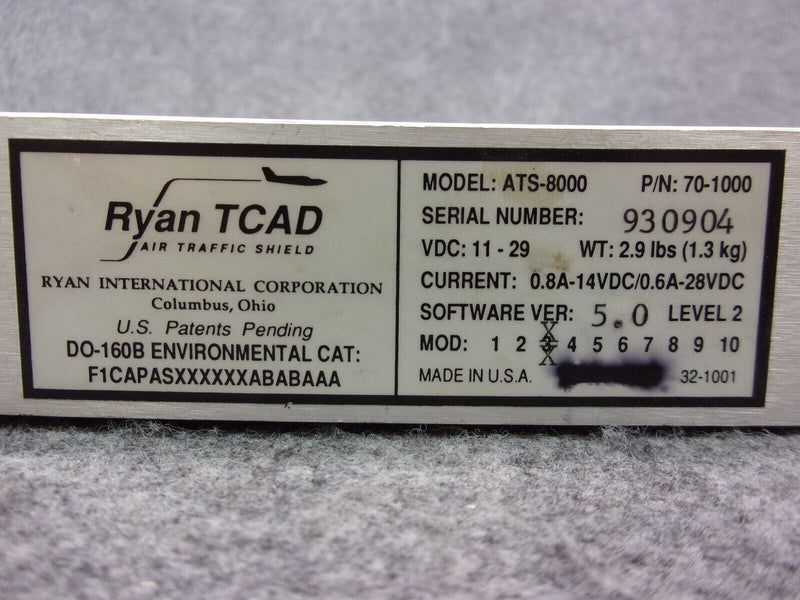 Ryan ATS-8000 TCAD P/N 70-1000