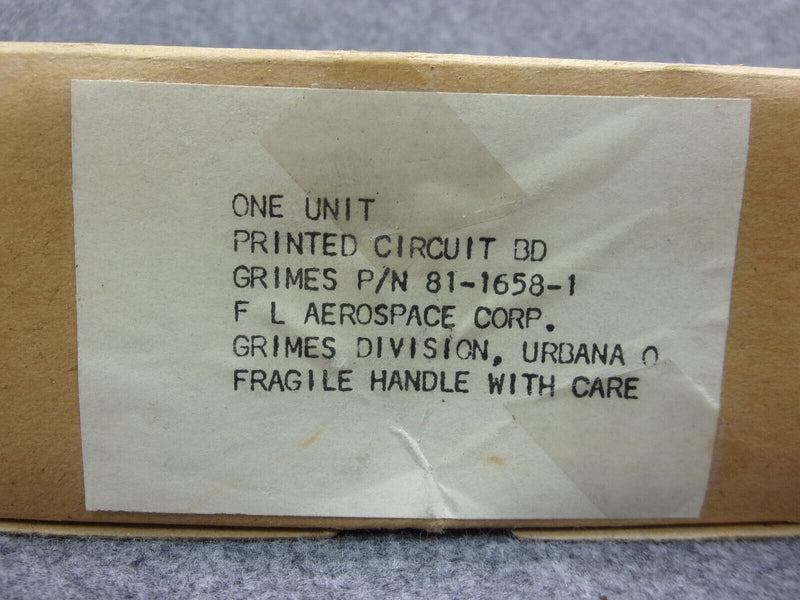 Grimes Printed Circuit Board P/N 81-1658-1 (New W/CoC)