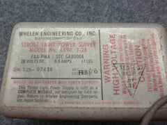 Whelen Strobe Light Power Supply P/N A490 T-28