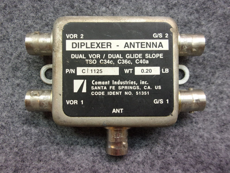 Comant Dual VOR Dual Glideslope Antenna Diplexer P/N CI1125