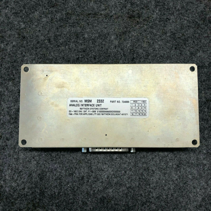 Raytheon Analog Interface Unit P/N 724986-802