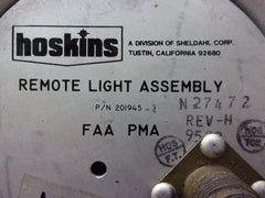 SDI Hoskins White Strobe Light Assy P/N 201945-1mod1