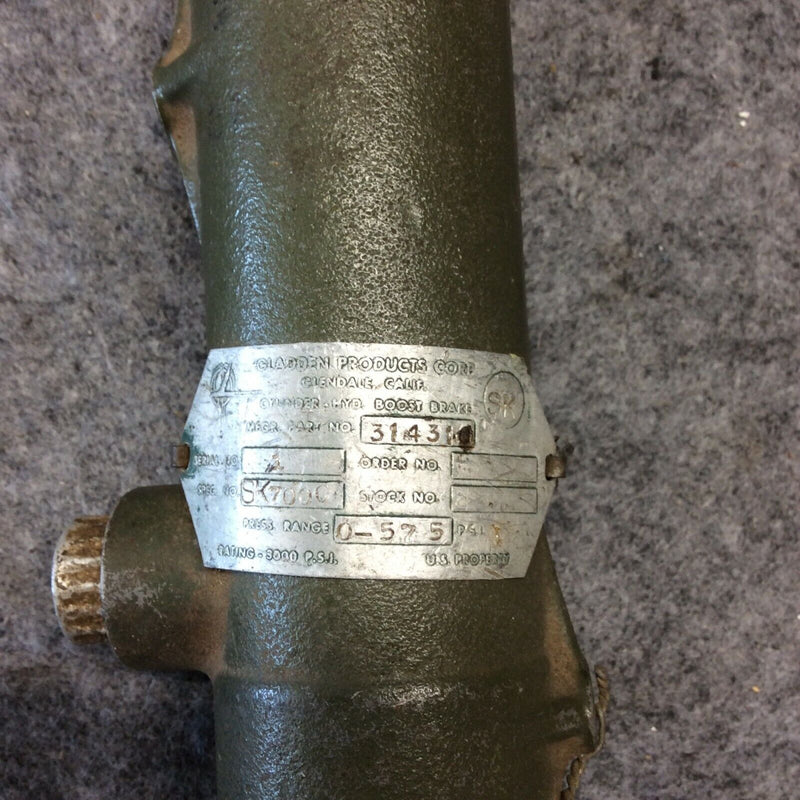 Gladden Hyd Boost Brake Cylinder P/N 314310 2676465