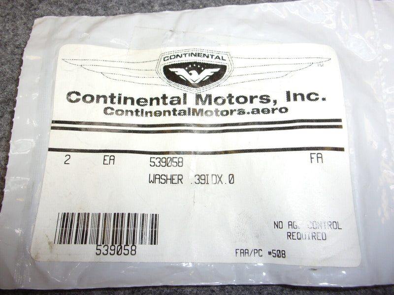 Continental Washer P/N 539058 (lot of 2)