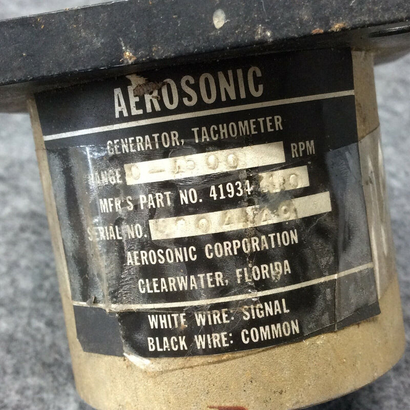 Aerosonic Tachometer Generator P/N 41934-10