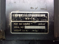 Ryan WX-7A Stormscope Display P/N 278D02