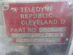 Teledyne Republic Pressure Filling Hand Pump P/N 1-3174-6 (Overhauled W/8130)