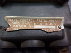 Static Pressure Control Valve P/N 8-1539-7