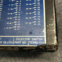 Ledex Selector Switch Unit 28V P/N 172962-001