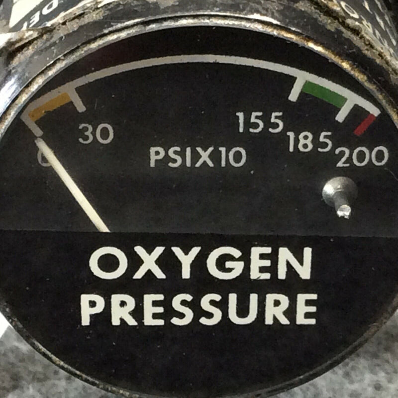 Learjet American Standard Oxygen Pressure Indicator Gauge P/N 6901-831