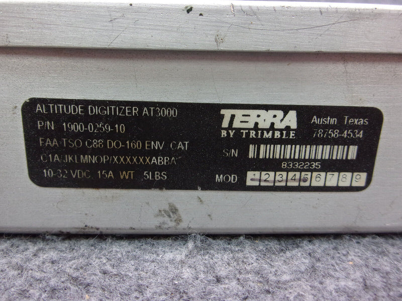 Terra AT-3000 Altitude Digitizer P/N 1900-0259-10