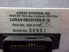 Arnav R-15 Loran Receiver With Tray And Connector P/N 453-0108G-02