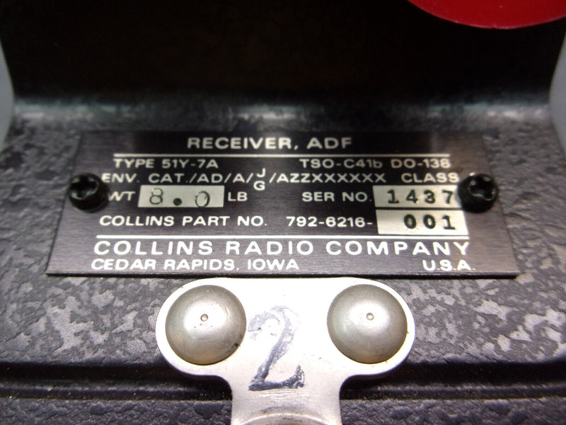 Collins 51Y-7A ADF Receiver P/N 792-6216-001