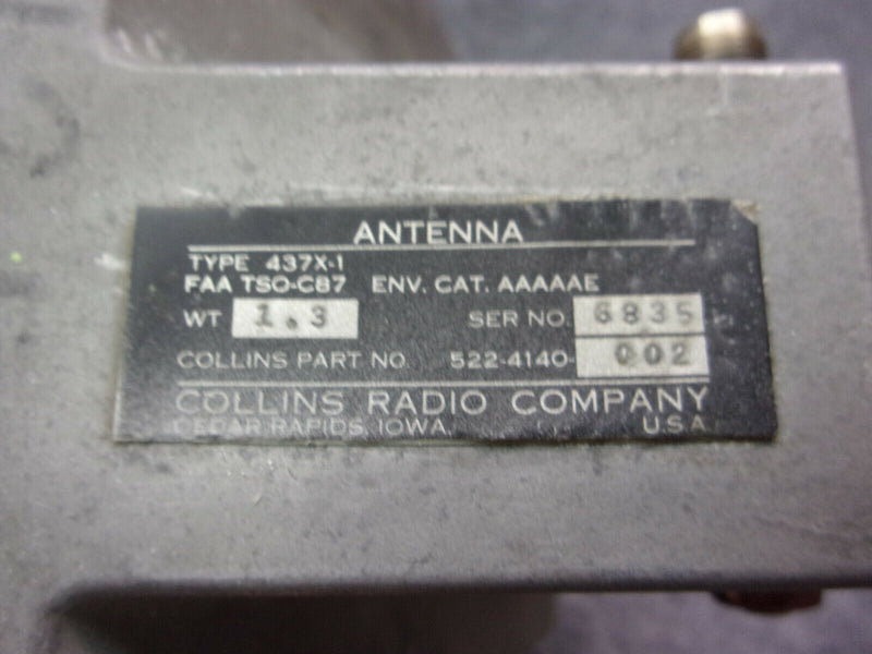 Collins 437X-1 Antenna P/N 522-4140-002