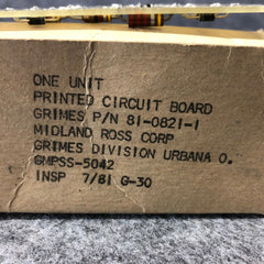 Grimes Printed Circuit Board Assy P/N 81-0821-1