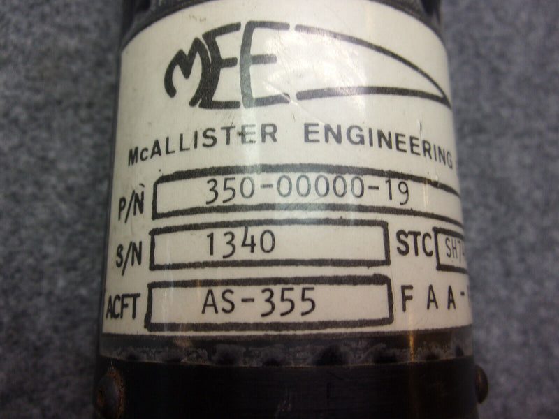 AS-355 McAllister ME-702 Load Indicator P/N 350-00000-19