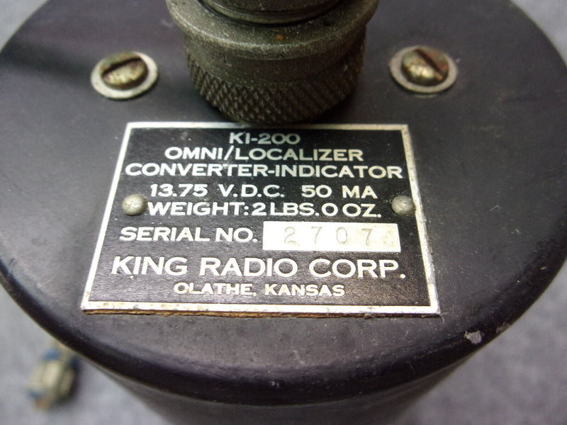 King KI-200 Omni/Localizer Converter-Indicator With Harness