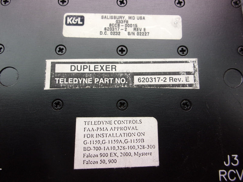 Teledyne K&L Duplexer P/N 620317-2
