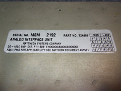 Raytheon Analog Interface Unit P/N 724986-802