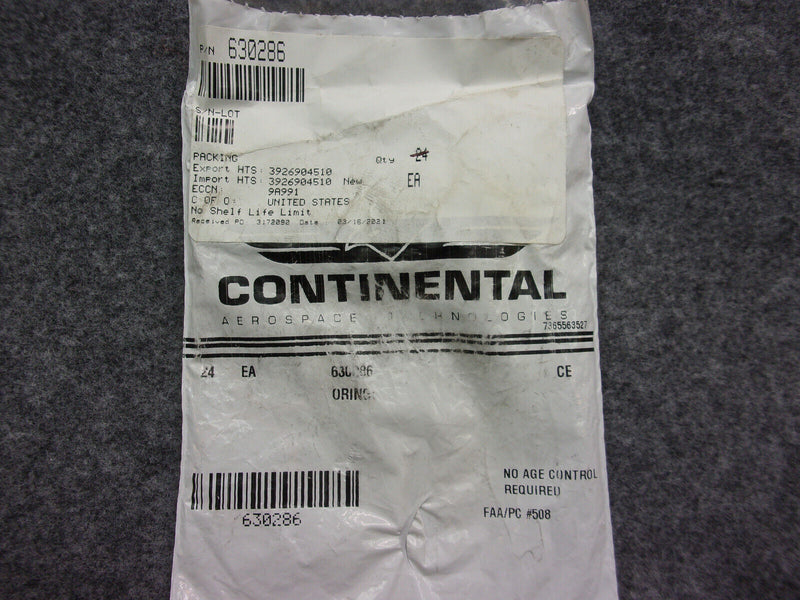 Continental O-Ring P/N 630286 (Lot of 11)