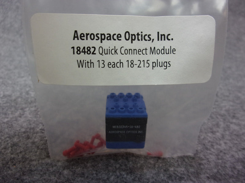 Aerospace Optics Quick Connect Module Assy E582/K427 P/N 18-482 (New W/CoC)