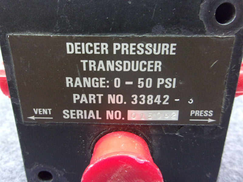 Swearingen 27-19156-1 De-Ice Pressure Transducer P/N 33842-3