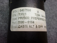 United Instruments Cabin Alt Diff Press Indicator Gauge P/N 3000-0104