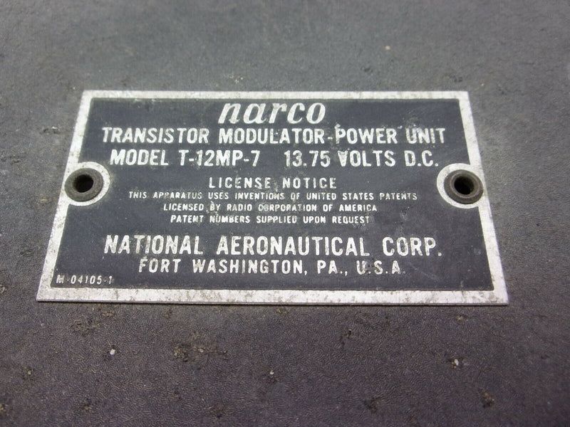 Narco Power Unit With Harness P/N T-12MP-7