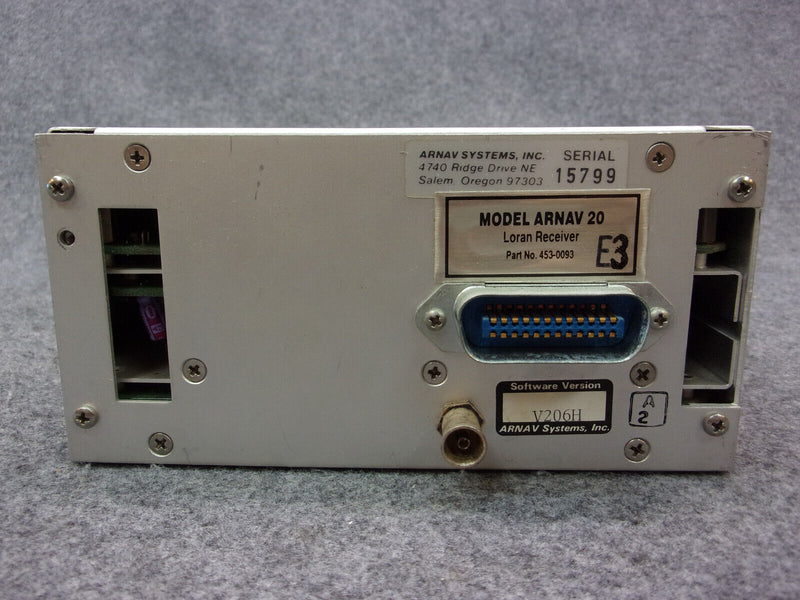 Arnav Model 20 Loran Receiver With Tray And Connector P/N 453-0093-E3