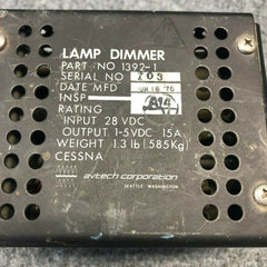 Avtech Cessna Lamp Dimmer P/N 1392-1