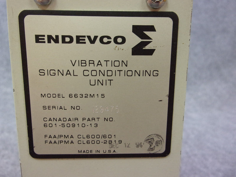 Endevco 6632M15 Vibration Signal Conditioning Unit P/N 601-50910-13