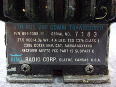 King KTR-905 VHF Comm Tranceiver P/N 064-1009-00