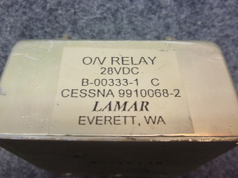 Cessna 9910068-2 Lamar B-00333-1C 28V Overvoltage Relay