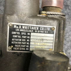 Whittaker Actuator Valve P/N 107815