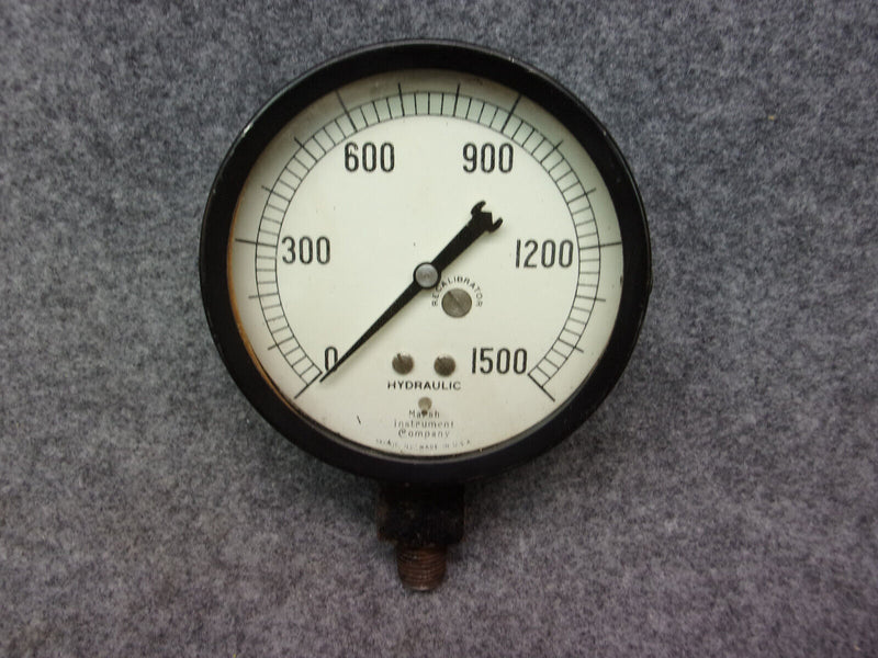 Marsh 3-3/4"  1/4"NPT  1500 Hydraulic Pressure Gauge