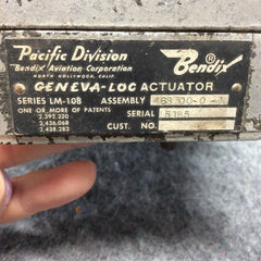 Bendix Pacific Geneva-LOC Actuator P/N 468300-0-1