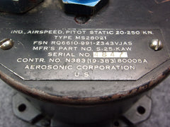 Aerosonic MS28021 Airspeed Knots Indicator P/N S-25-KAW