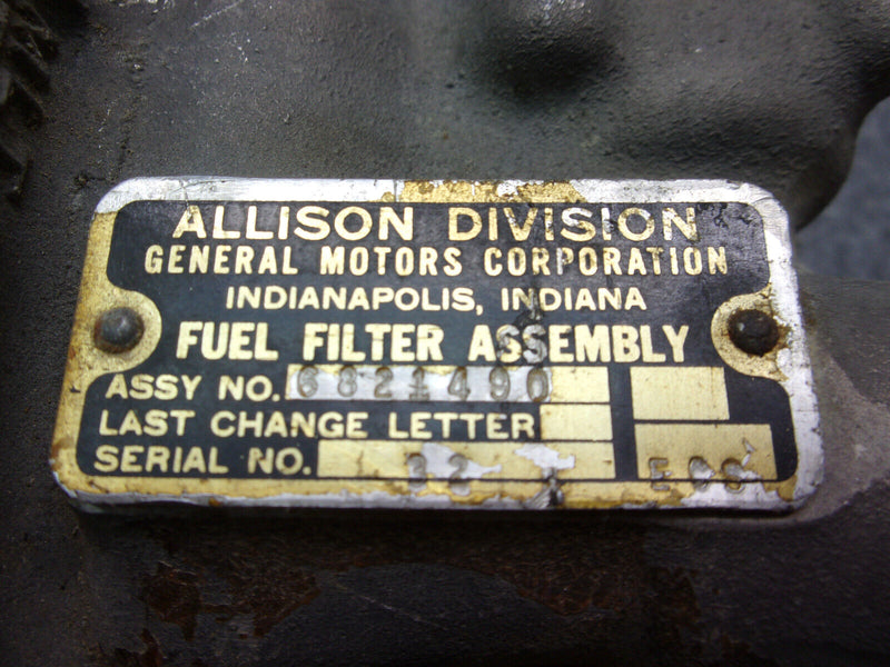 Allison Fuel Filter Assy P/N 6821490