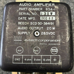 Beechcraft Avtech Audio Amplifier P/N 834-1 50-384191