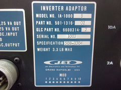 JET IA-1000B Inverter Adaptor P/N 501-1316-02