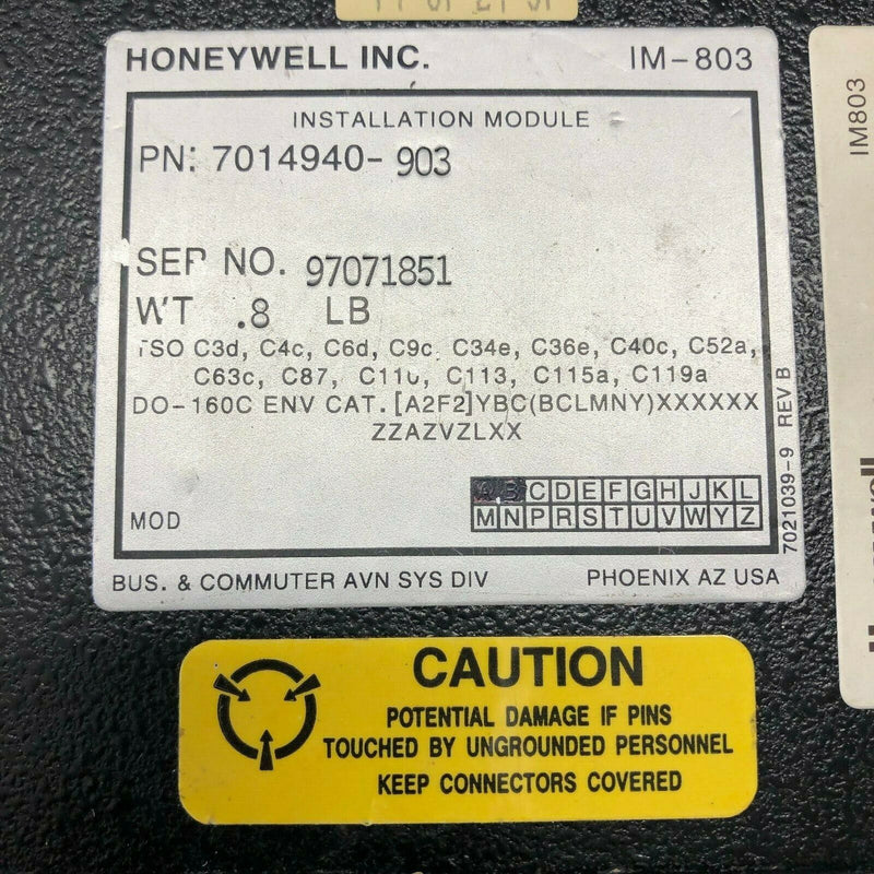 Honeywell IM-803 Installation Module P/N 7014940-903
