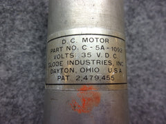 Globe Industries 35VDC Actuator Gearbox Motor P/N C-5A-1092