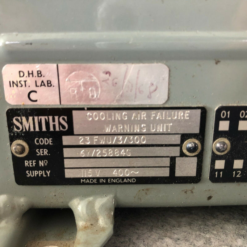 Smiths Cooling Air Failure Warning Unit 115V P/N 23FWU-3-300