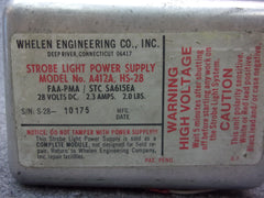 Whelen Strobe Light Power Supply P/N A412A HS-28